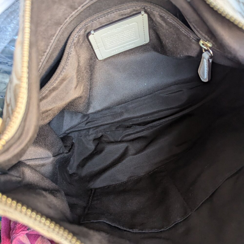 Coach Signature Outline CELESTE Hobo Shoulder Bag - Picture 10 of 10